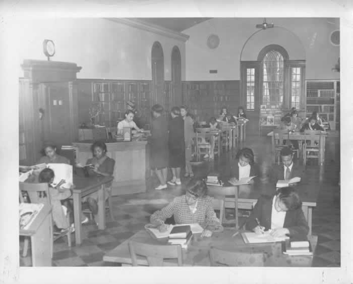 Adult reading room. Image sourced from the following webpage: https://durhamcountylibrary.org/exhibits/slw/archive.php