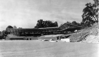 This picture shows the original ball park before it was renamed to the Durham Athletic Park. Circa 1930. Photo courtesy of Duke Rare Books and Manuscript Collection and Open Durham.com. 