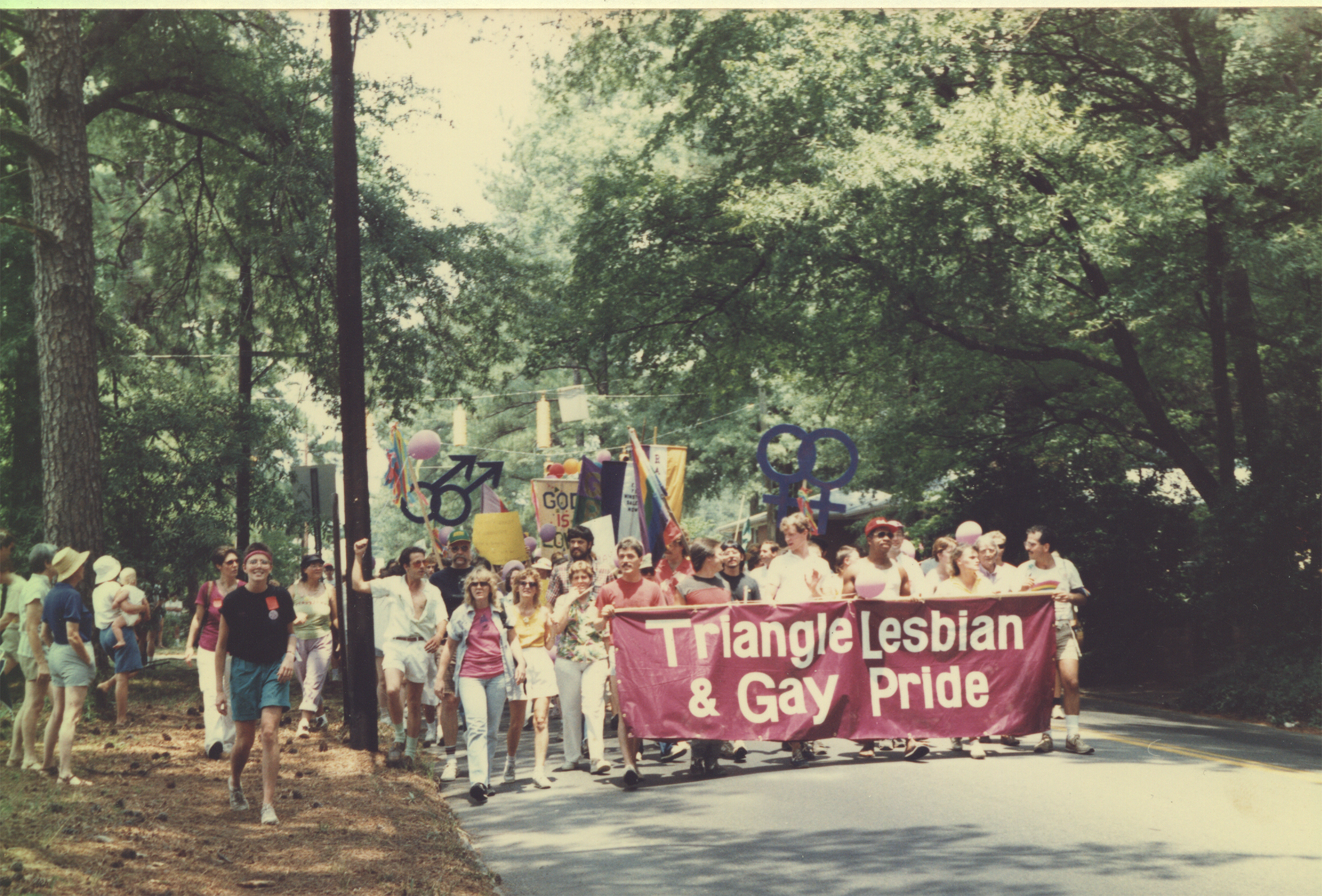 Durham Pride March 1986, courtesy of Meredith Emmett Papers, Durham County Library