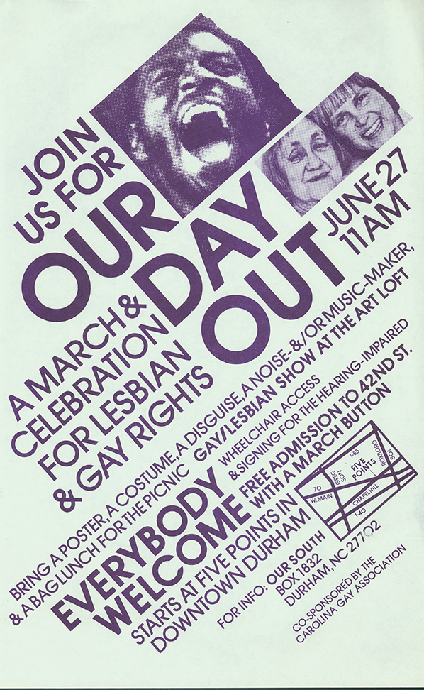 Our Day Out Poster, courtesy of Allan Troxler Papers, Durham County Library
