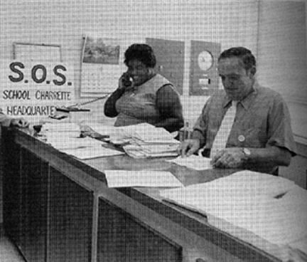 Ann and CP working together on their Save Our Schools campaign in 1971. Image courtesy of the Durham Herald Sun
