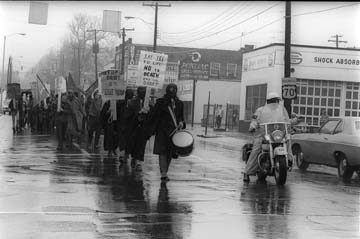 Specter of Death leads the marchers. Photo courtesy of Bill Boyarsky